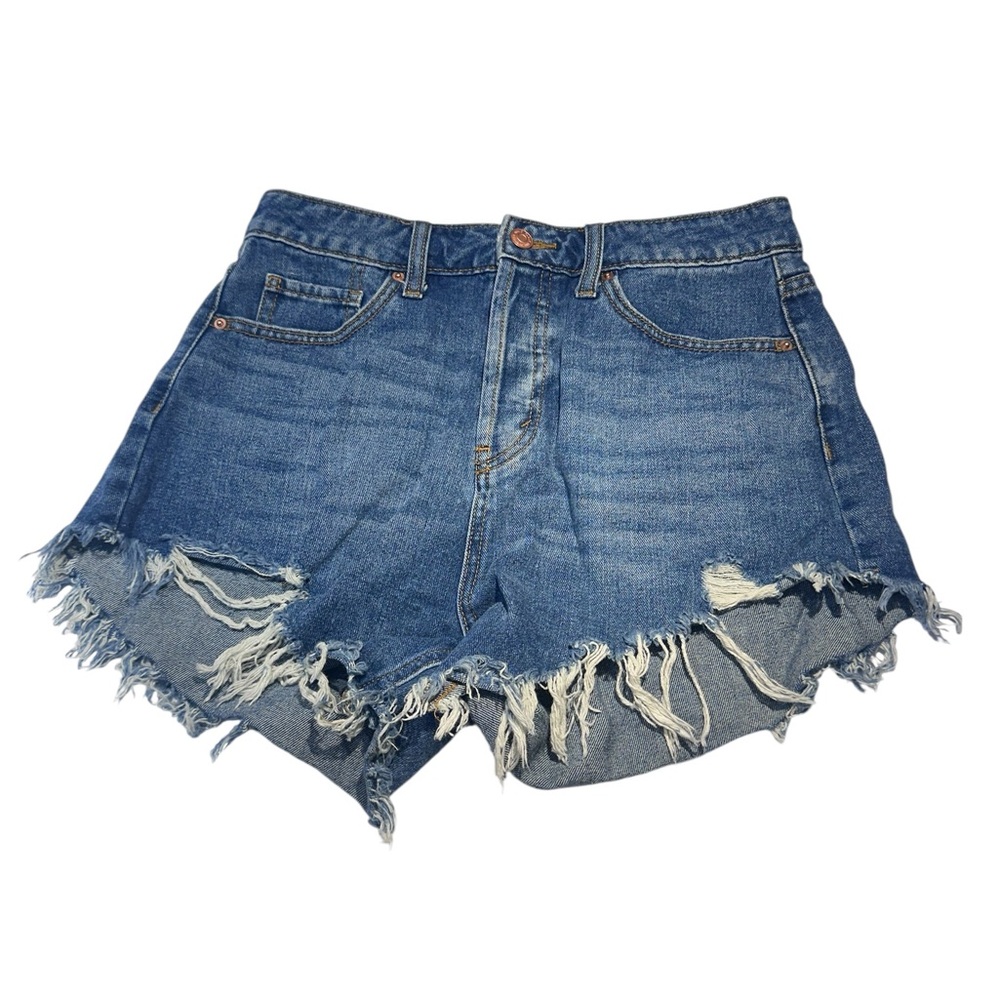 Wild  Fable High Rise Distressed Cut-Off Button Fly Denim Shorts